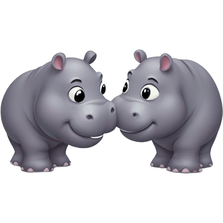 2 gay hippos making out emoji