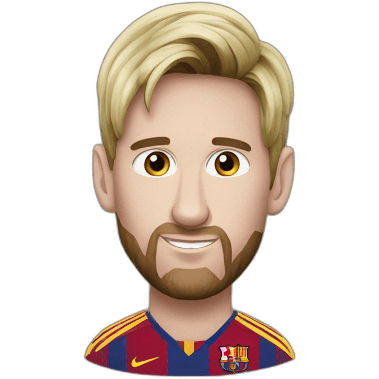 Messi with a appel emoji