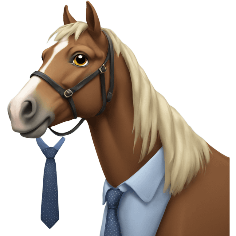 A Horse Wearing A Tie emoji