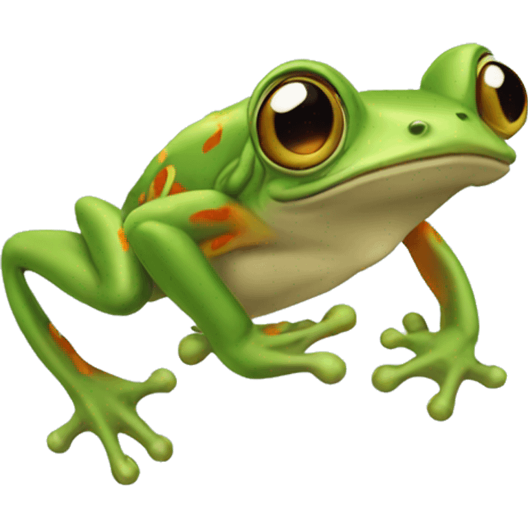 Flying frog emoji