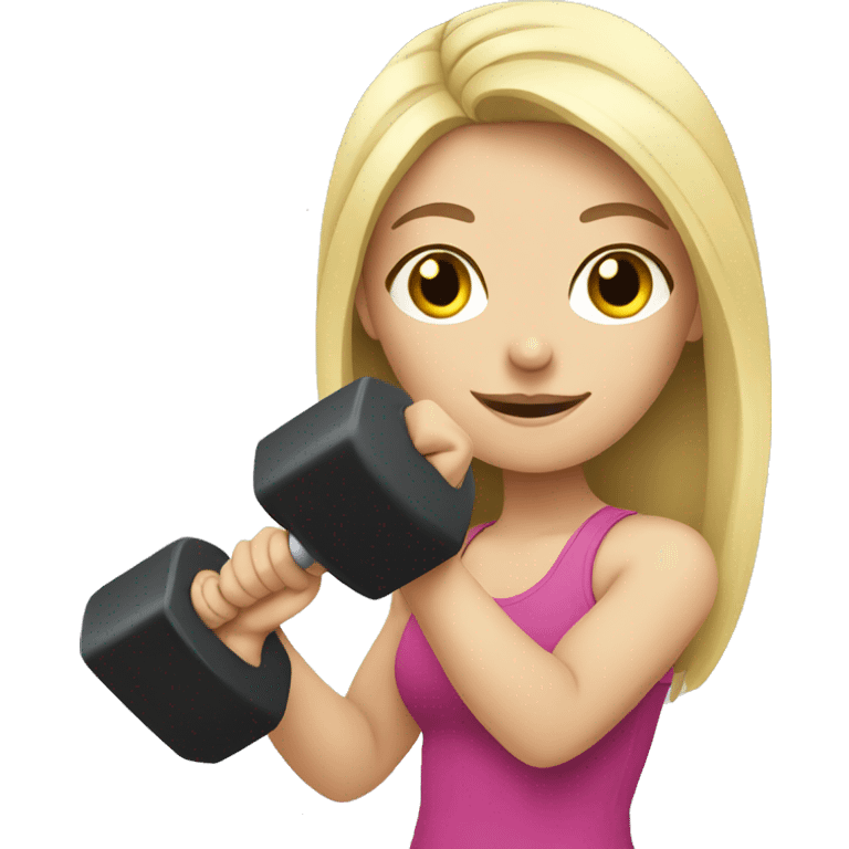 White girl working out  emoji