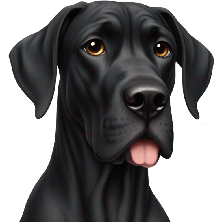 Black Great Dane emoji