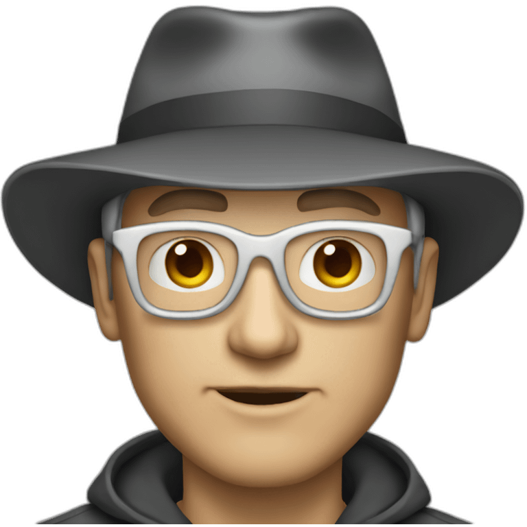 Middle-aged white-hat hacker emoji