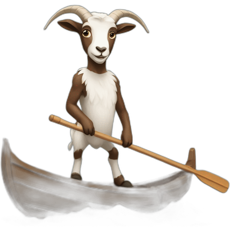 goat in a rowingboat emoji