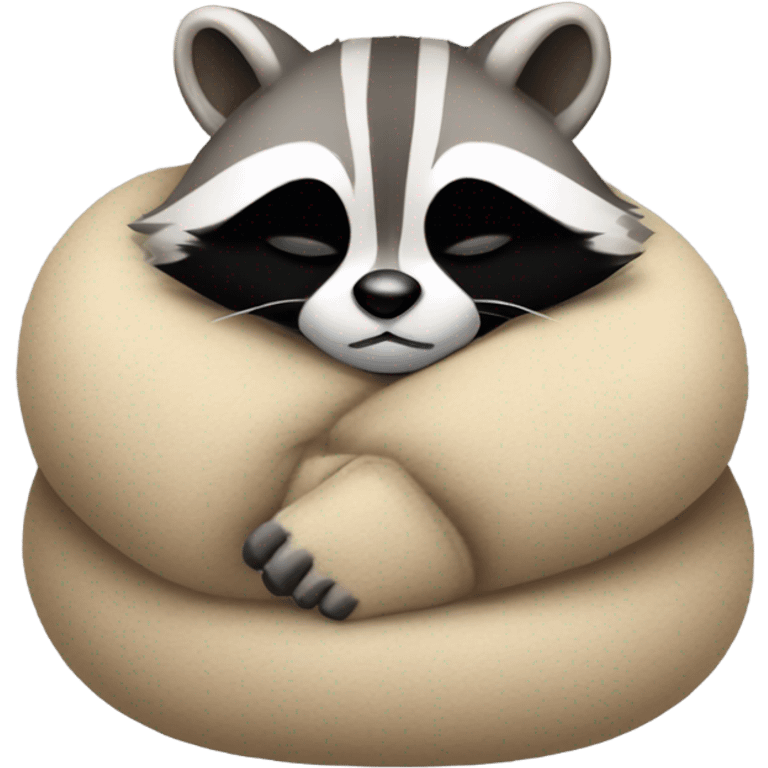 raccoon sleeping emoji