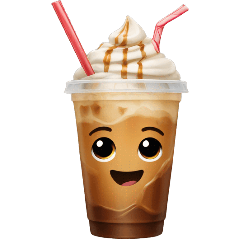 Iced caramel coffee  emoji