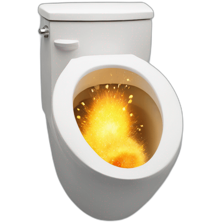 Exploding toilet emoji