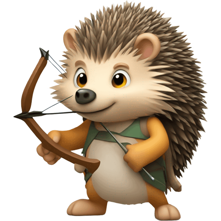 Hedgehog with a bow and arrow emoji