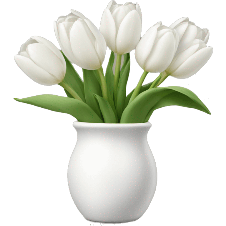 White tulips emoji