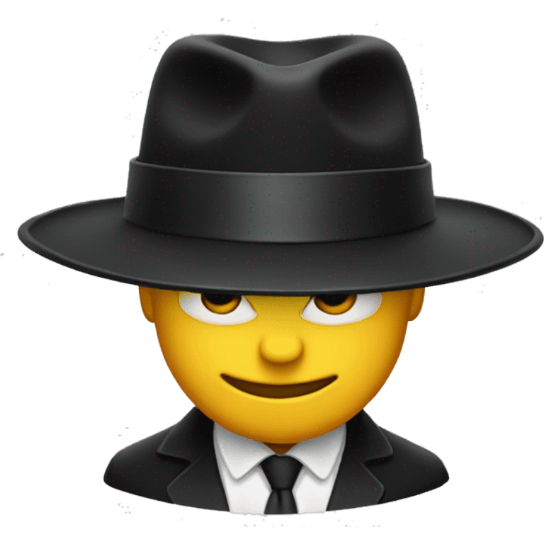 Just a Borsalino black hat emoji