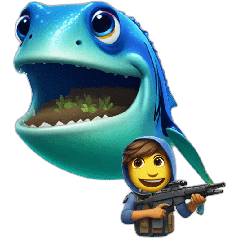 finding dory holding fortnite game emoji