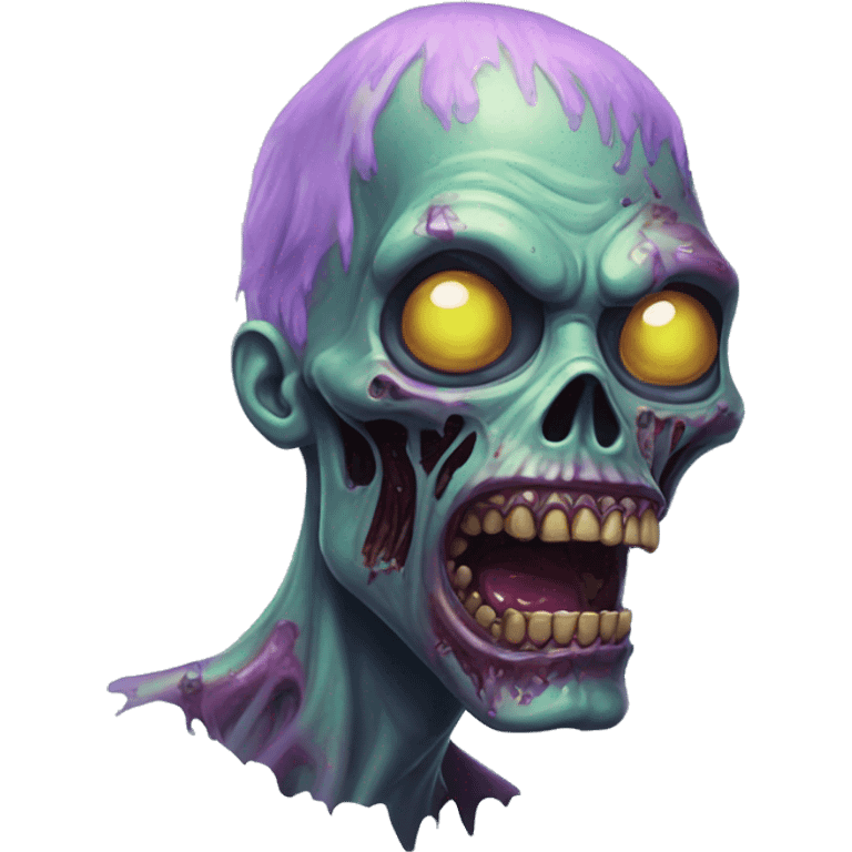 Holographic oilslick zombie emoji