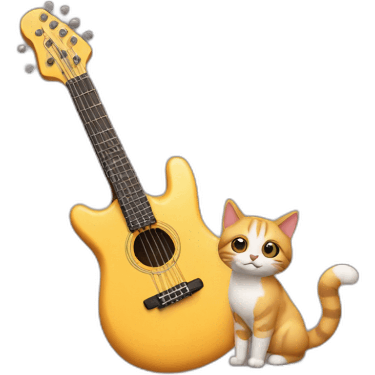 Kat met gitaar emoji