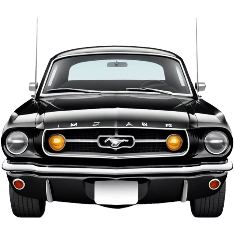 Black 1965 Ford Mustang emoji