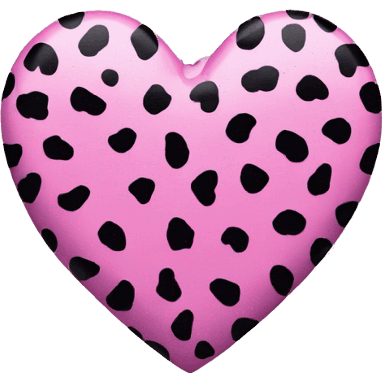 Pink leopard print heart emoji