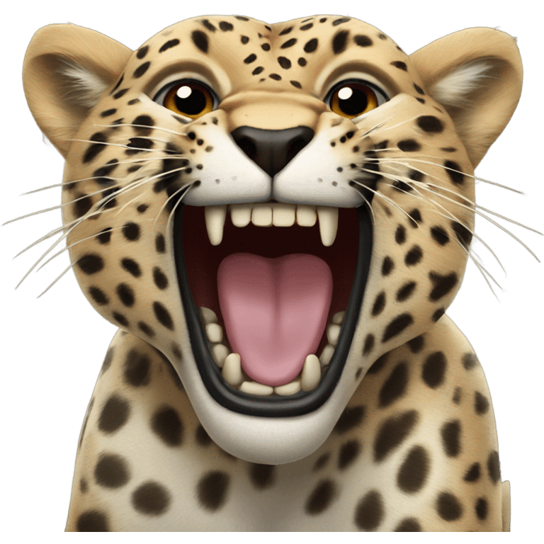 leopard growls emoji