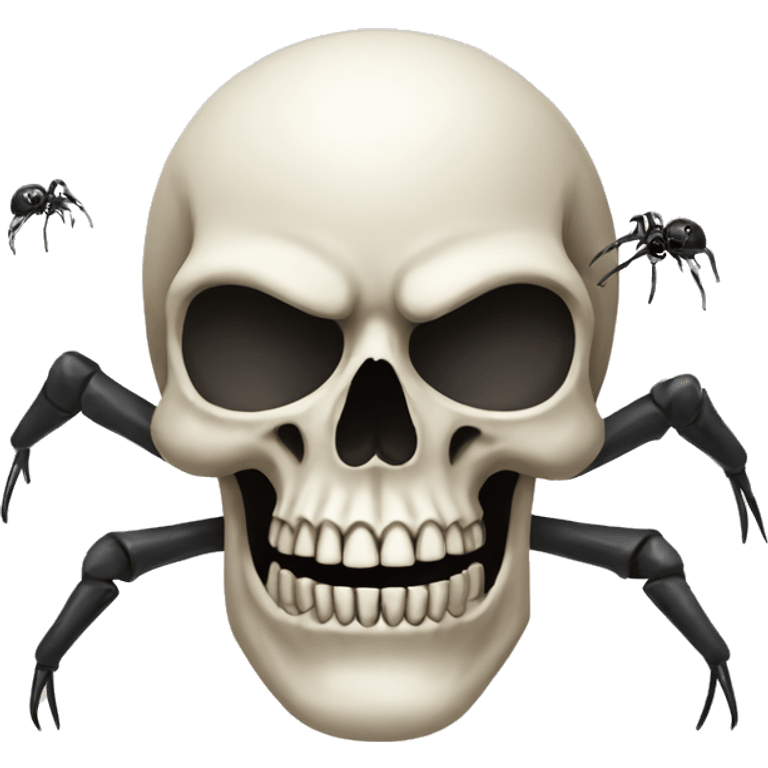 skull with spider emoji