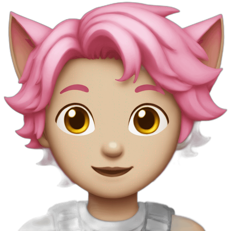 catboy with pink hair emoji