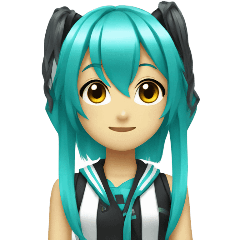 Black hatsune miku emoji