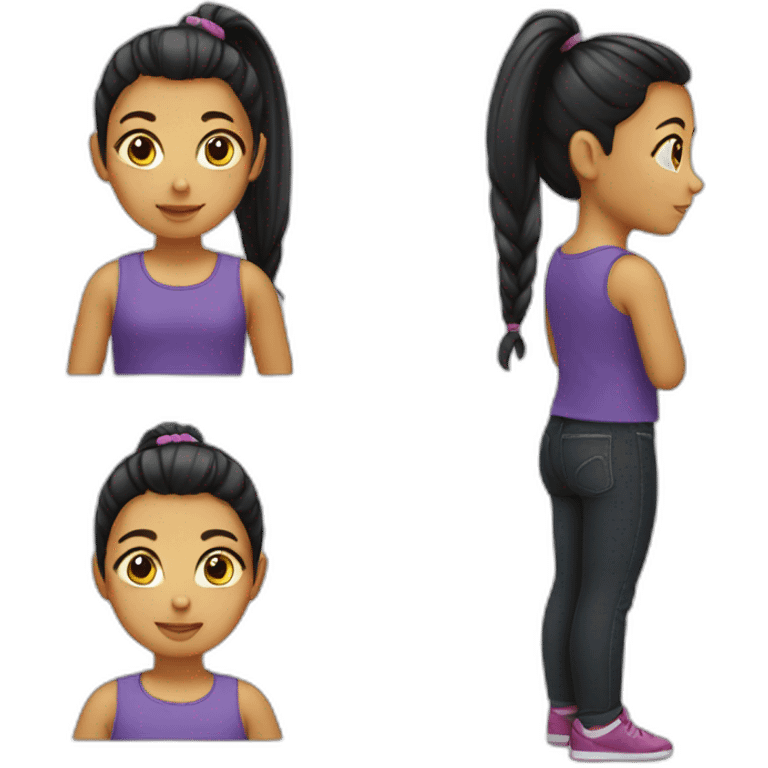 little girl with a ponytail emoji