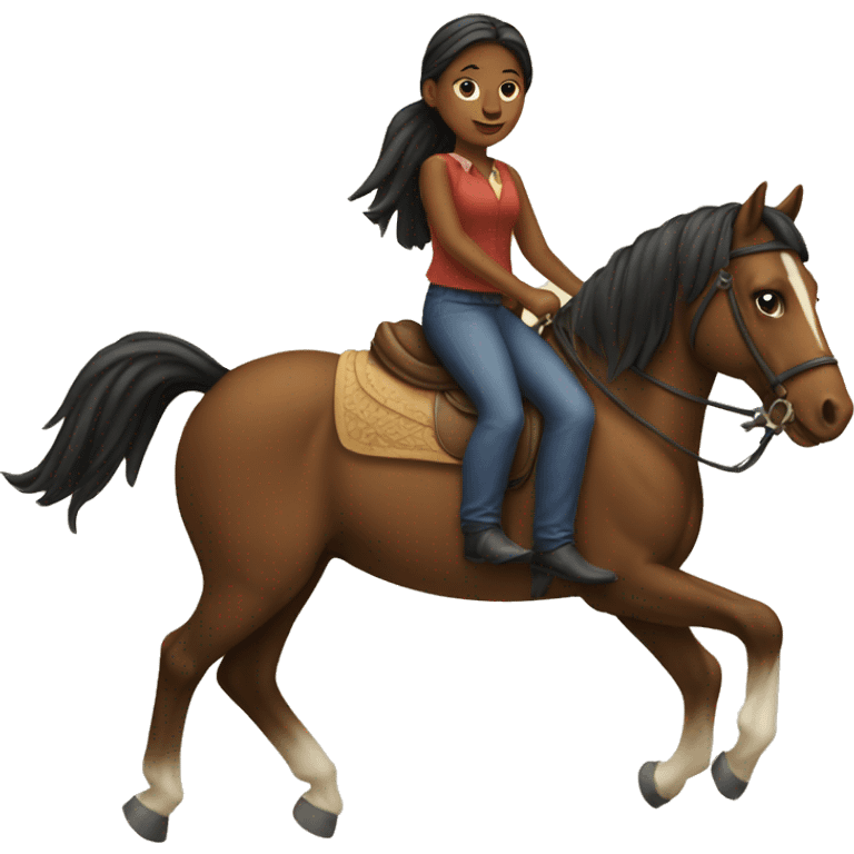 a girl on a horse emoji