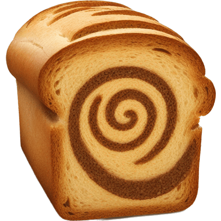 brown rye swirl in the middle of bread slice sandiwch bread emoji