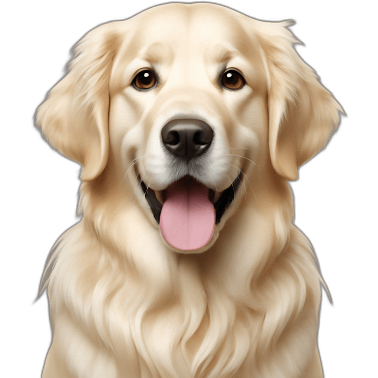 English cream Golden retriever emoji