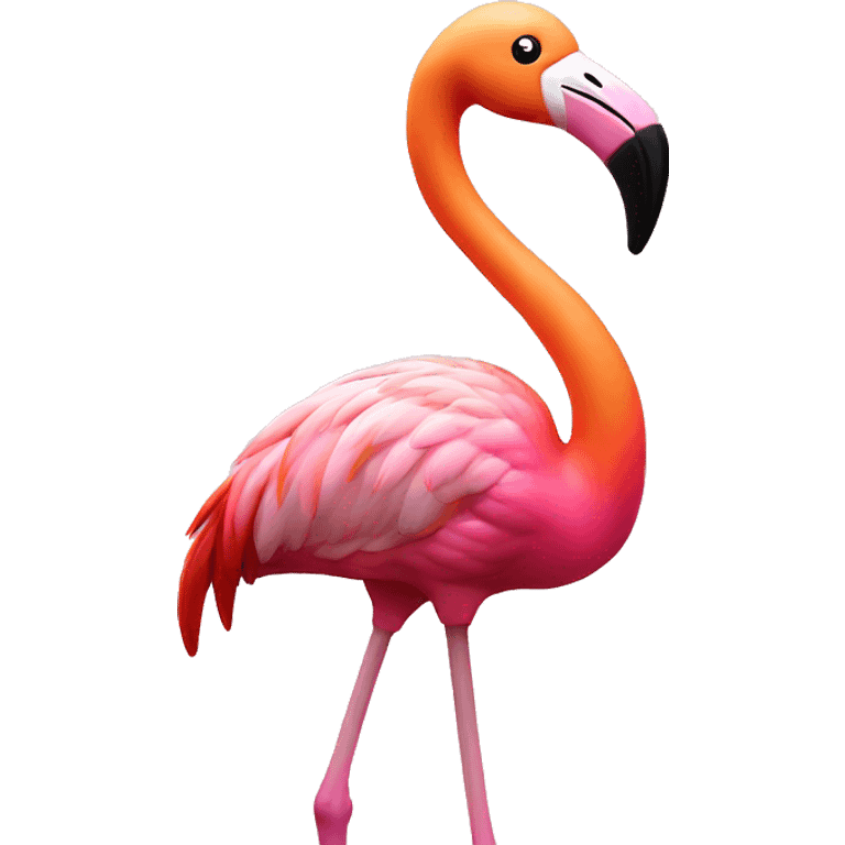 flamingo on fire with pink smoke  emoji