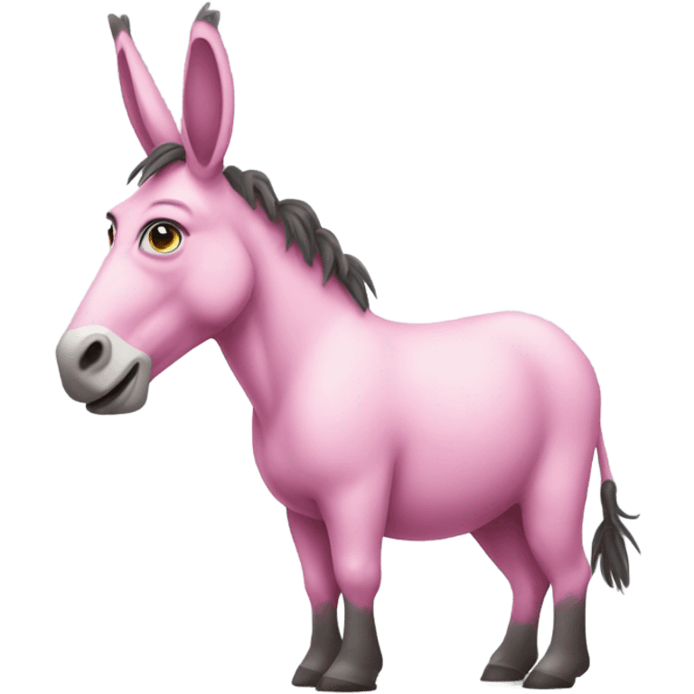 Pink donkey wearing a bra emoji