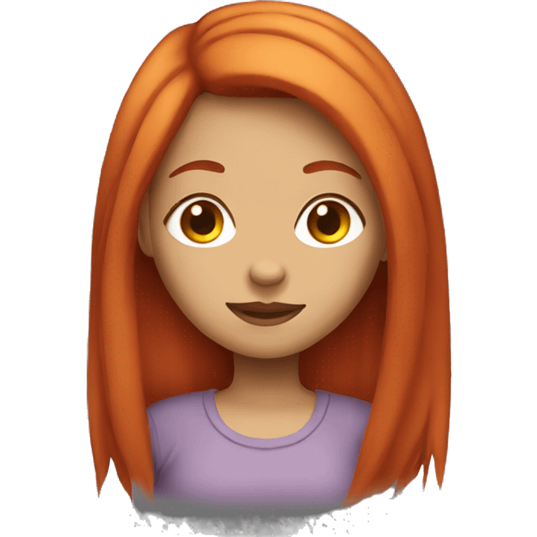 Girl with straight red hair emoji