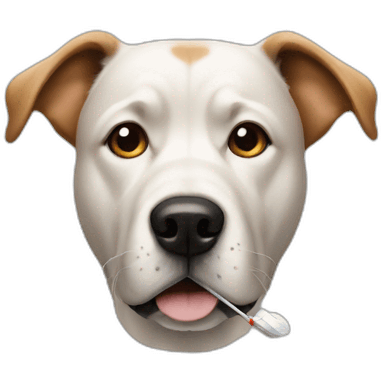 dog with a needle in his nose emoji