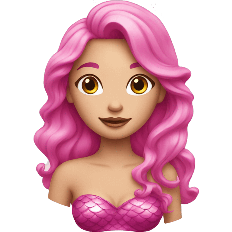 mermaid in pink emoji