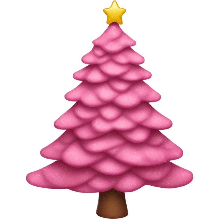 A pink Christmas tree  emoji