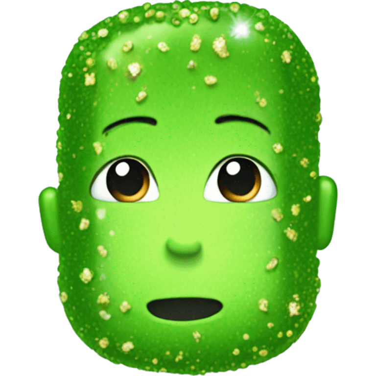 give me a pickle covered in SPARKLES emoji