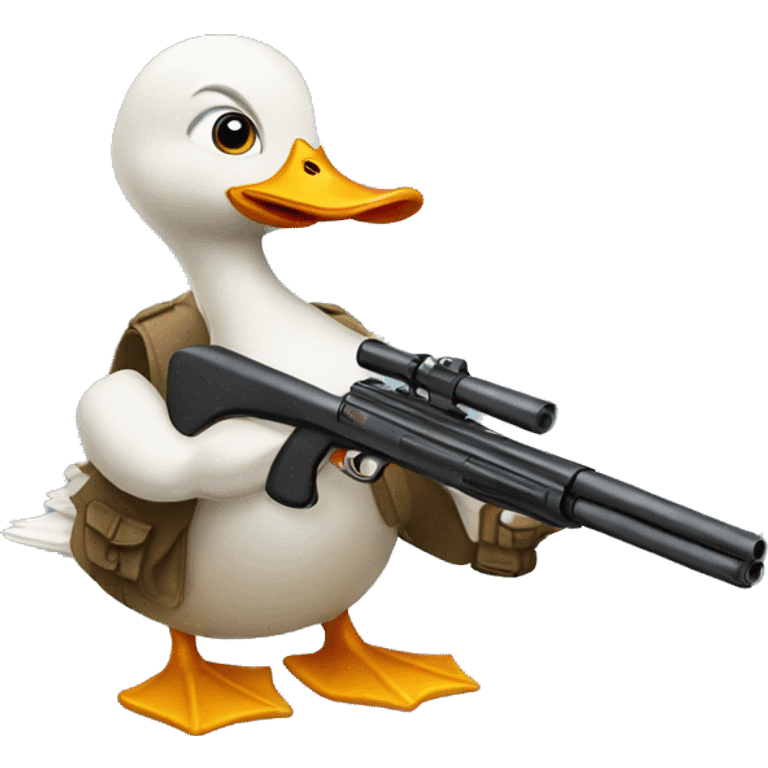 duck with a gun emoji