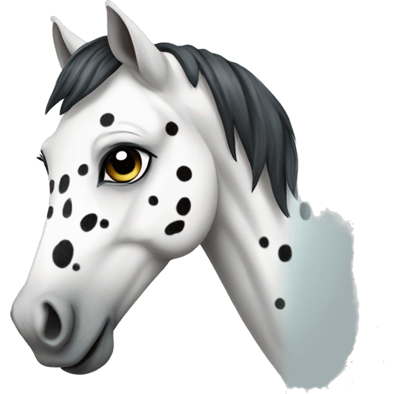 white speckled horse emoji