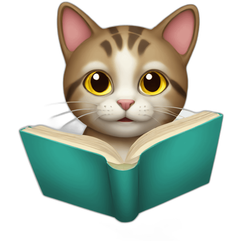 cat with book emoji