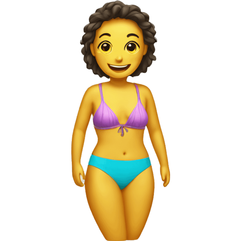 Smiley with bathing suit  emoji