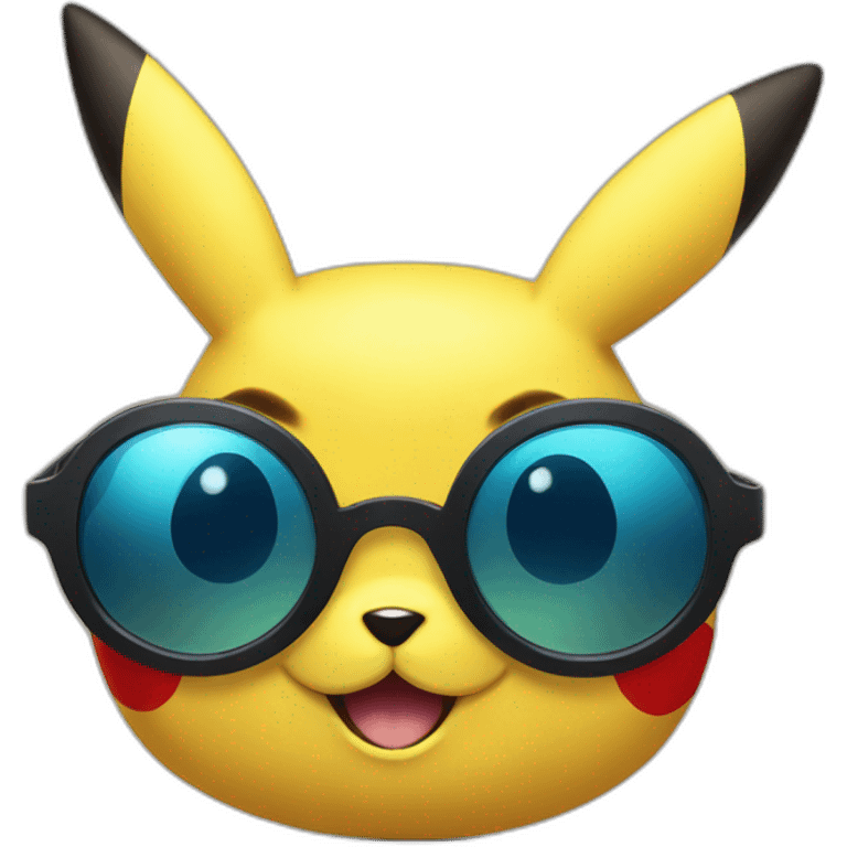 Pikachu with sunglasses emoji