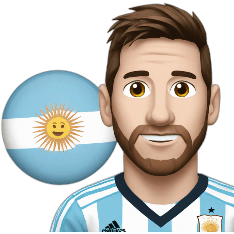 messi with argentina shirt emoji