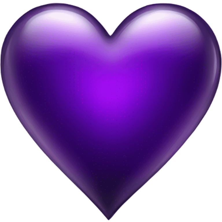 Shiny glass dark purple heart  emoji