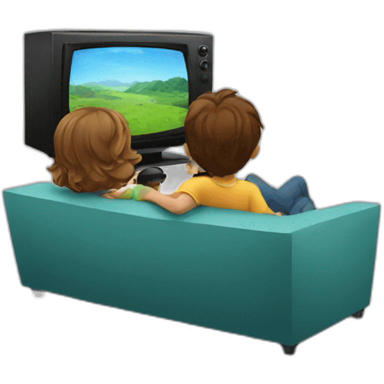 children are watching TV emoji