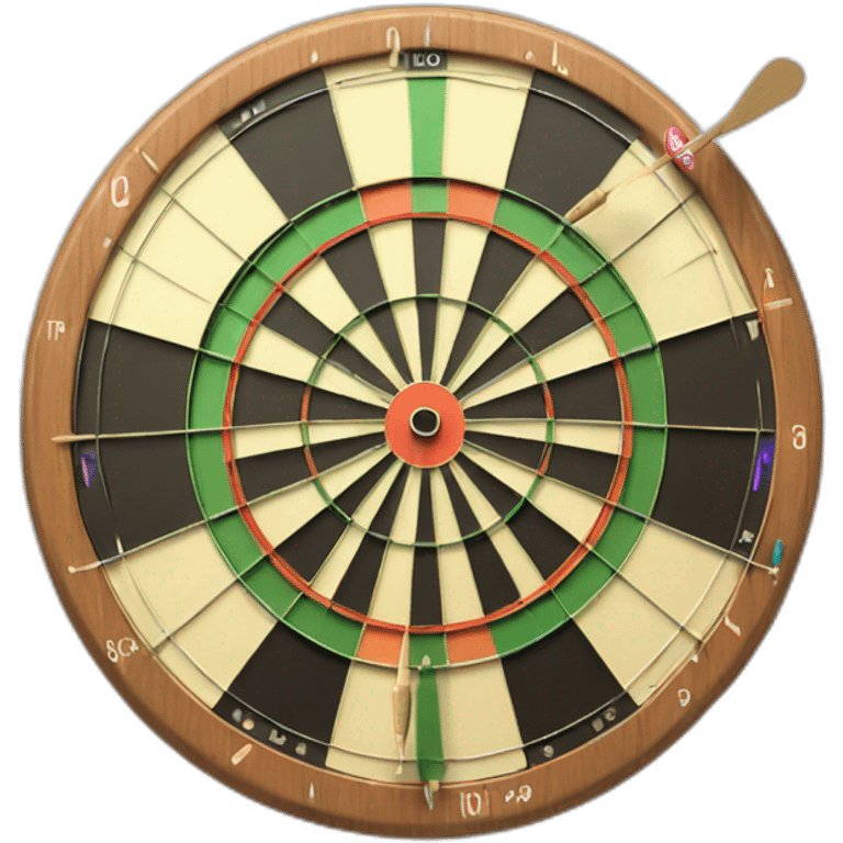 Darts bord in plane shape emoji