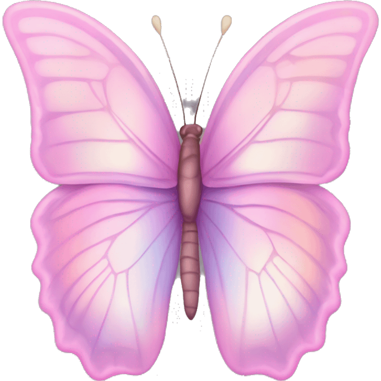 Pastel pink iridescent butterfly emoji