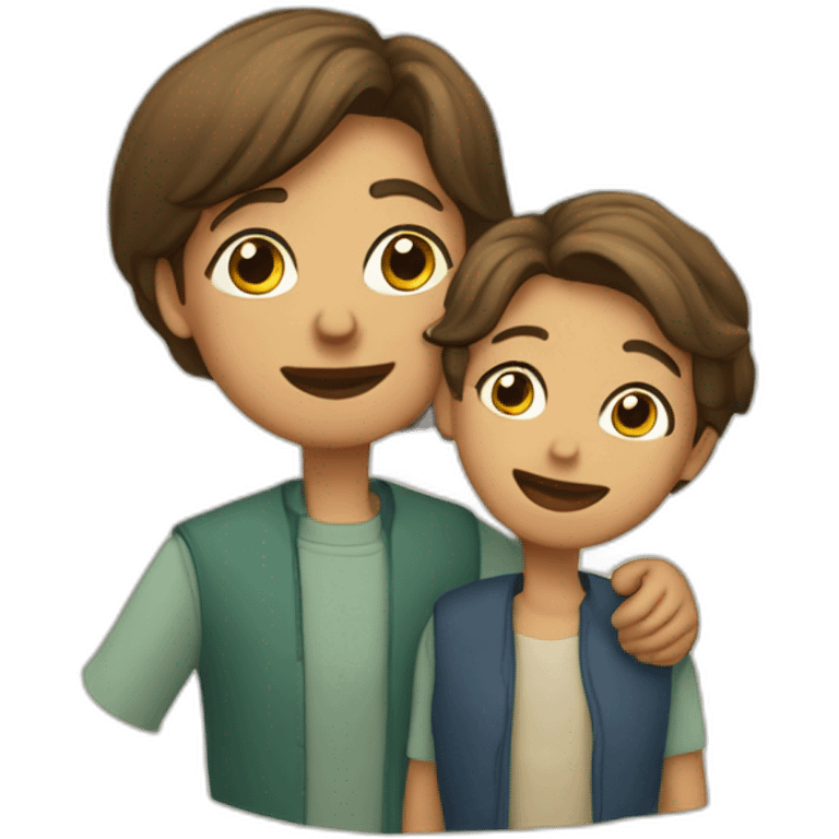 Fils et une mère  emoji