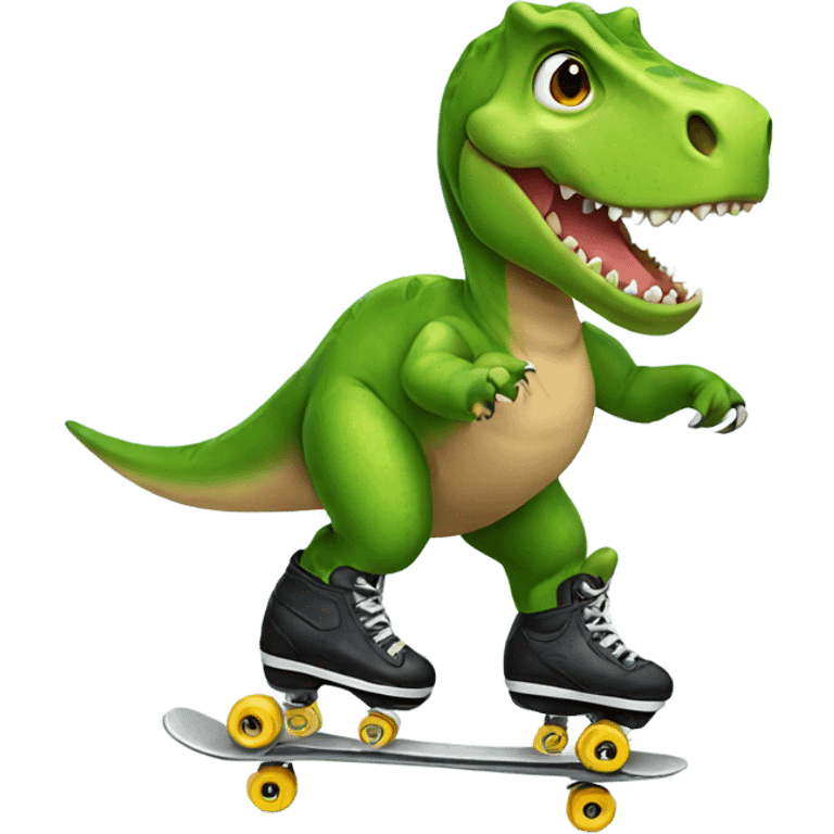 Dinosaur on skates emoji