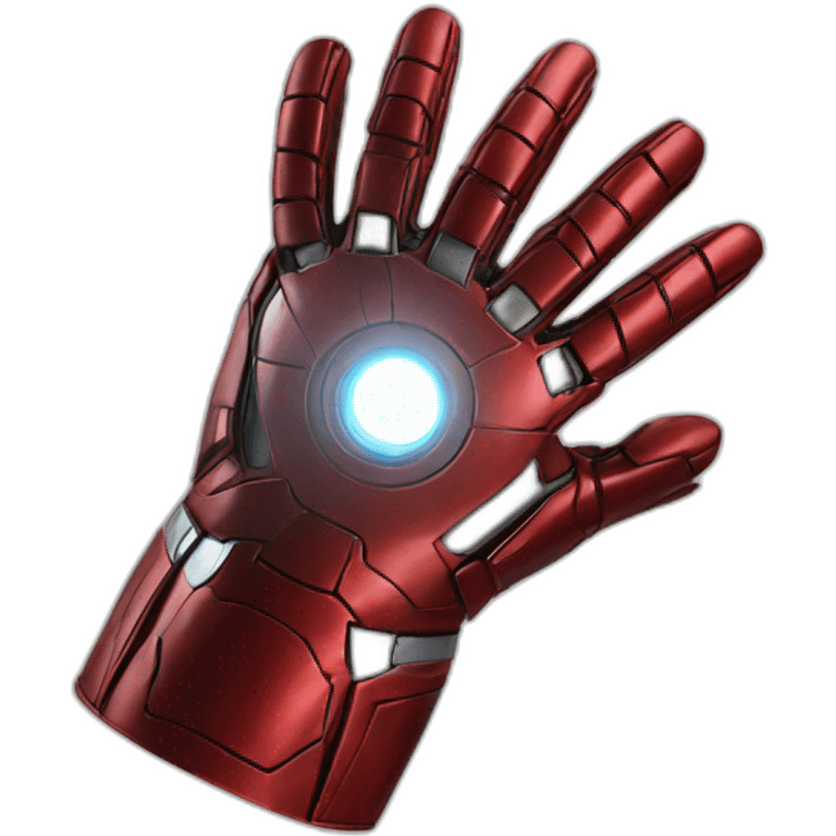 iron man glove pointed like a plane emoji