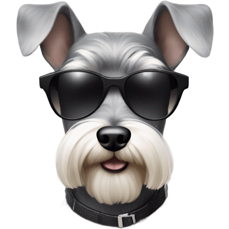 Schnauzer wearing sunglasses  emoji