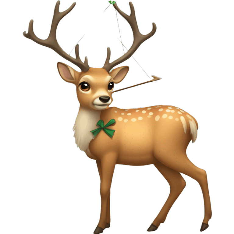 deer waring a bow  emoji