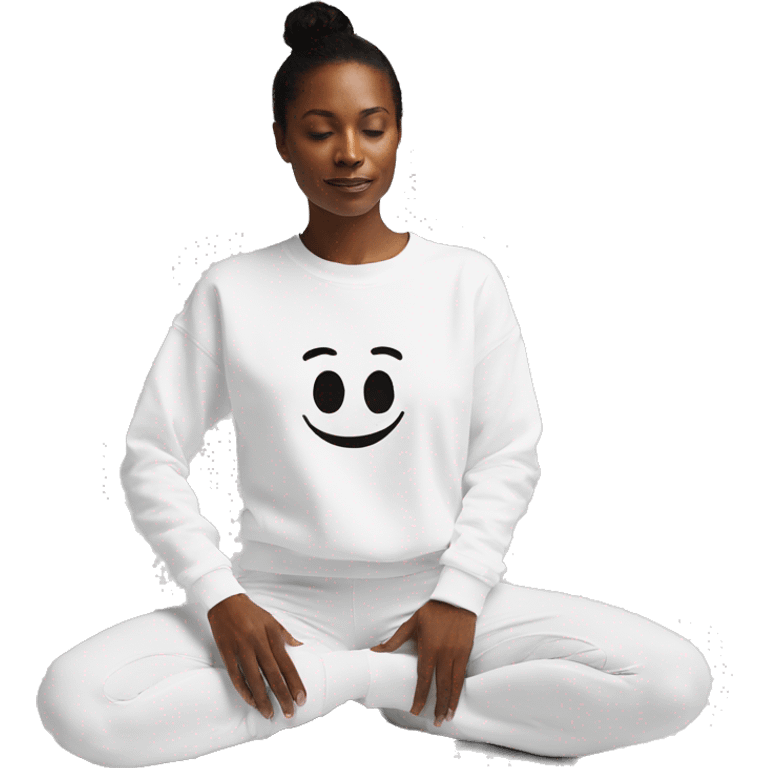 Alo yoga white sweatshirt  emoji